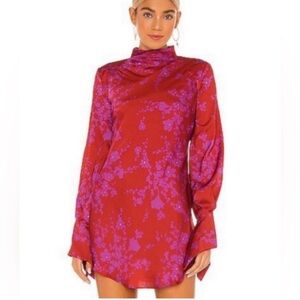 Free People Red and Purple Women's Dress NWT